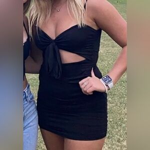 Black mini dress